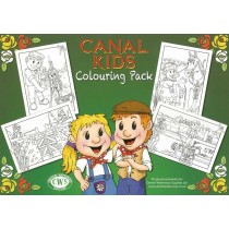 Canal Kids colouring pack: 4 A4 colour-in sheets and colouri